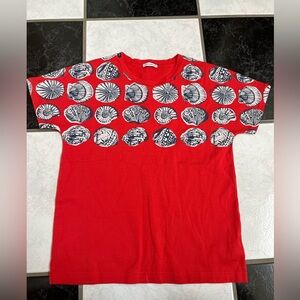 NWOT 100% AUTH Dolce & Gabbana Boys' Red Seashell Shortsleeve Tee Sz 7/8
